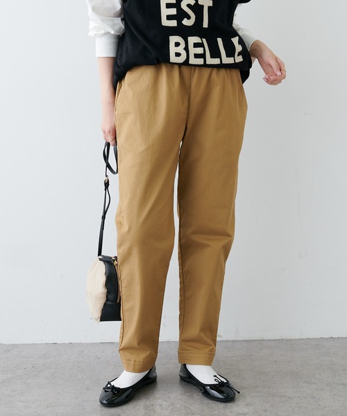 PUAL CE CIN（ピュアルセシン）の「JAPAN MADEストレッチスリムパンツ（その他パンツ・レディース・ブラック/グレイッシュベージュ/レッド/ベージュ・FREE）」の8枚目の写真