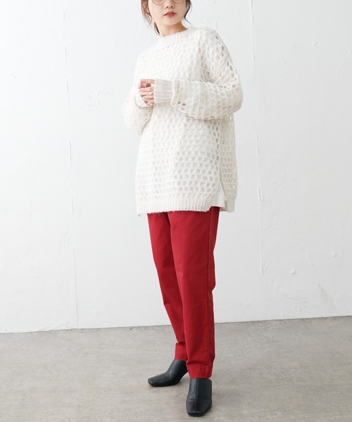 PUAL CE CIN（ピュアルセシン）の「JAPAN MADEストレッチスリムパンツ（その他パンツ・レディース・ブラック/グレイッシュベージュ/レッド/ベージュ・FREE）」の16枚目の写真