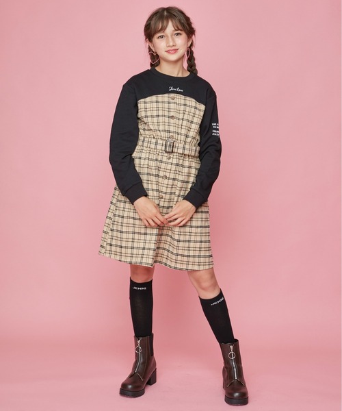 JENNI love（ジェニィラブ）の「前ボタンチェックドッキング