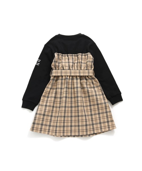 専用✧ジェニィラブ✧新品✧ドッキングチェックワンピ130サックス 専用✧ジェニィラブ✧新品✧ドッキングチェックワンピ130