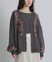 花柄」に該当するレディースのカーディガン/ボレロ（刺繍