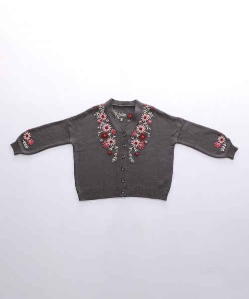 花柄手刺繍ニットカーディガン』（カーディガン/ボレロ