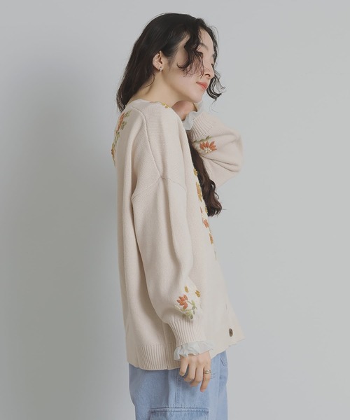 【美品】ガブリエレパジーニ　カーディガン　サマーニット ドクロ刺繍 miniministore 透かしサマーニットカーディガンレディース【在庫