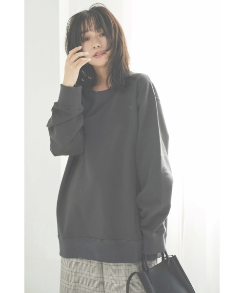 N WITH.（エヌウィズ）の「アートプリントスウェット（スウェット・レディース・ブラック/ベージュ/カーキブラウン・FREE）」の6枚目の写真