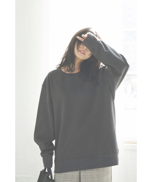 N WITH.（エヌウィズ）の「アートプリントスウェット（スウェット・レディース・ブラック/ベージュ/カーキブラウン・FREE）」の9枚目の写真