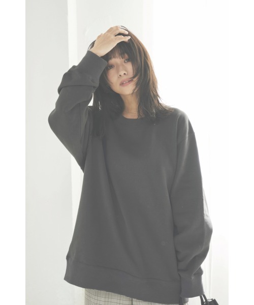 N WITH.（エヌウィズ）の「アートプリントスウェット（スウェット・レディース・ブラック/ベージュ/カーキブラウン・FREE）」の7枚目の写真