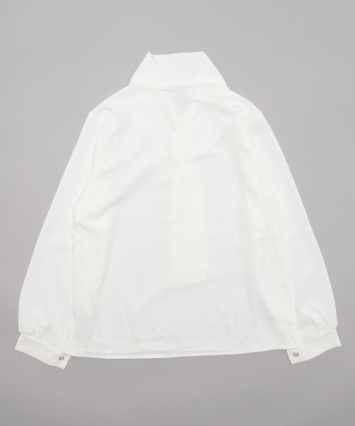 Felt-Maglietta（フェルトマリエッタ）の「リボンタイブラウス（シャツ/ブラウス・レディース・ホワイト/ブラック/ネイビー/レッド/ピンク/ライトグリーン/イエロー/ピンクベージュ/ベージュ・FREE/X-LARGE/LARGE/MEDIUM）」の14枚目の写真