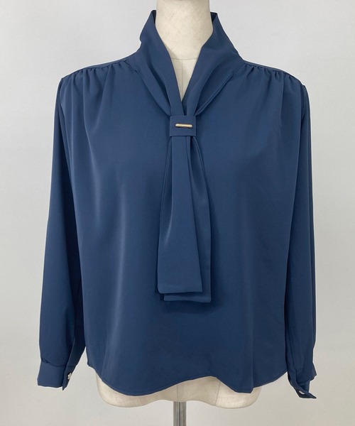 Felt-Maglietta（フェルトマリエッタ）の「リボンタイブラウス（シャツ/ブラウス・レディース・ホワイト/ブラック/ネイビー/レッド/ピンク/ライトグリーン/イエロー/ピンクベージュ/ベージュ・FREE/X-LARGE/LARGE/MEDIUM）」の21枚目の写真