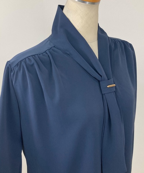 Felt-Maglietta（フェルトマリエッタ）の「リボンタイブラウス（シャツ/ブラウス・レディース・ホワイト/ブラック/ネイビー/レッド/ピンク/ライトグリーン/イエロー/ピンクベージュ/ベージュ・FREE/X-LARGE/LARGE/MEDIUM）」の19枚目の写真