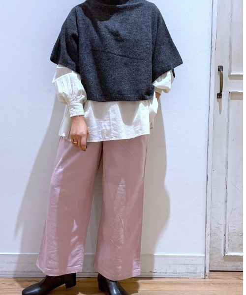 studio CLIP（スタディオクリップ）の「【みんなのリクエストパンツ】柔らかストレッチワイドパンツ（その他パンツ・レディース・カーキ/ライトグレー/ピンク/スモーク・SMALL/LARGE/X-LARGE/XXX-LARGE/XX-LARGE/MEDIUM）」の15枚目の写真