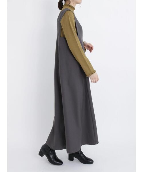 Samansa Mos2 blue（サマンサモスモスブルー）の「太ヒールストレッチショートブーツ（ブーツ・レディース・ブラック/ダークブラウン・MEDIUM/LARGE）」の10枚目の写真