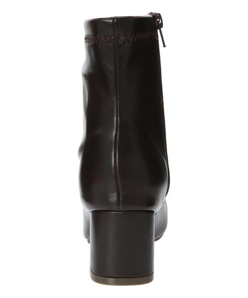 Samansa Mos2 blue（サマンサモスモスブルー）の「太ヒールストレッチショートブーツ（ブーツ・レディース・ブラック/ダークブラウン・MEDIUM/LARGE）」の16枚目の写真