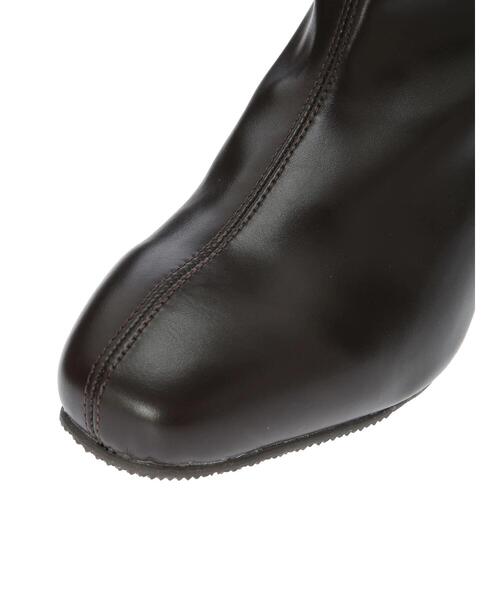 Samansa Mos2 blue（サマンサモスモスブルー）の「太ヒールストレッチショートブーツ（ブーツ・レディース・ブラック/ダークブラウン・MEDIUM/LARGE）」の18枚目の写真