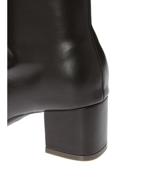 Samansa Mos2 blue（サマンサモスモスブルー）の「太ヒールストレッチショートブーツ（ブーツ・レディース・ブラック/ダークブラウン・MEDIUM/LARGE）」の19枚目の写真