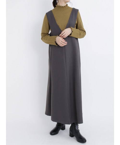 Samansa Mos2 blue（サマンサモスモスブルー）の「太ヒールストレッチショートブーツ（ブーツ・レディース・ブラック/ダークブラウン・MEDIUM/LARGE）」の5枚目の写真