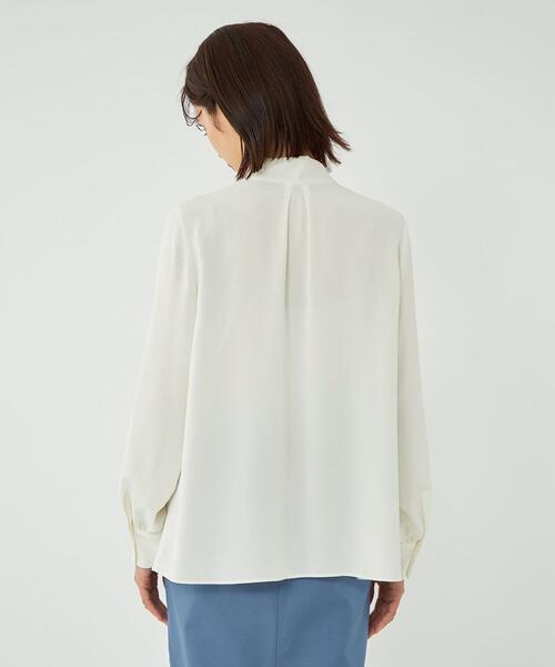 green label relaxing トロミボウタイブラウス ホワイト UNITED ARROWS