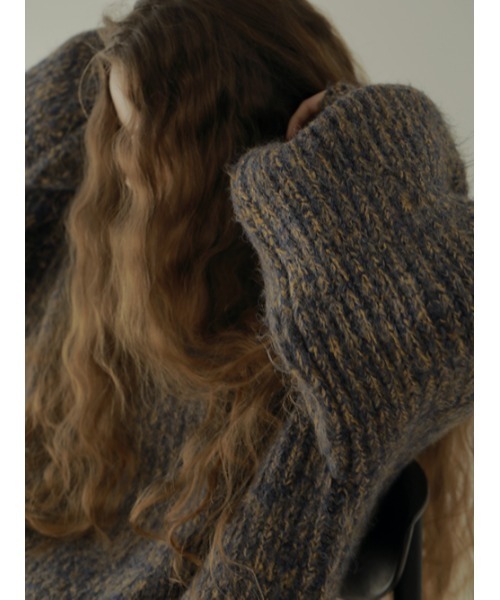 AMAIL（アマイル）の「Mix bulky coron knit（ニット/セーター・レディース・ネイビー/ピンク・FREE）」の7枚目の写真