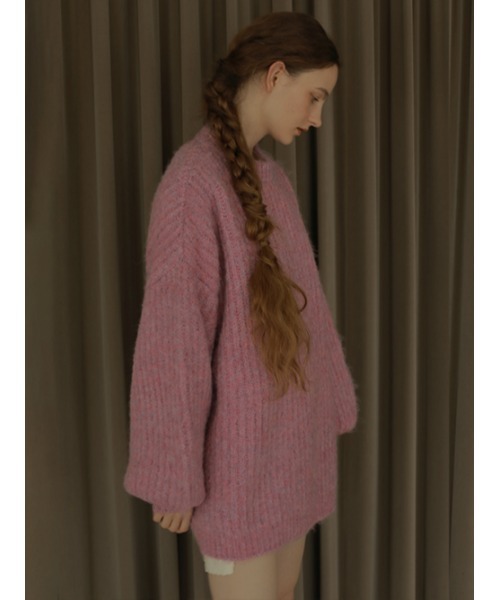 AMAIL（アマイル）の「Mix bulky coron knit（ニット/セーター・レディース・ネイビー/ピンク・FREE）」の13枚目の写真