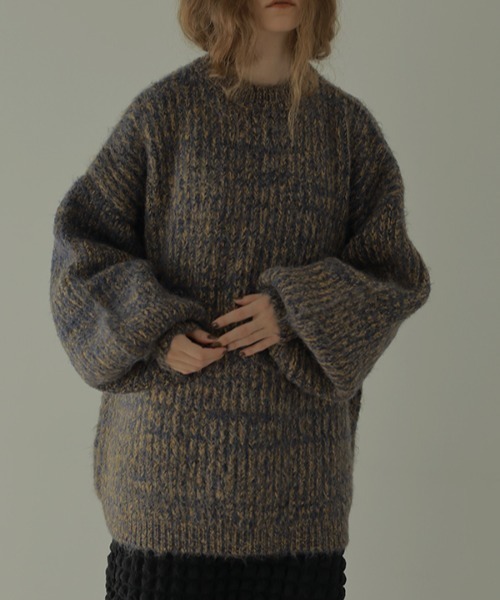 AMAIL（アマイル）の「Mix bulky coron knit（ニット/セーター・レディース・ネイビー/ピンク・FREE）」の20枚目の写真