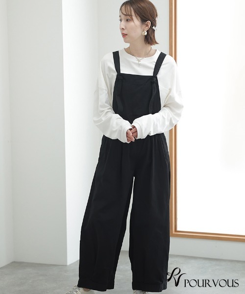 ElegChic(エレグシック)の「バルーンサロペットパンツ(サロペット/オーバーオール・レディース・カーキ/ブラック/ベージュ・4L/XL/L/3L/M)」の4枚目の写真