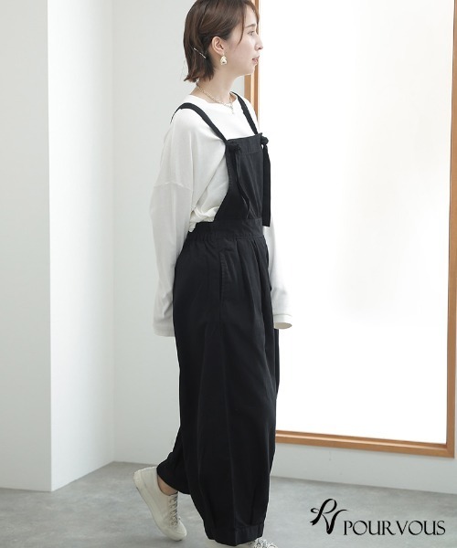 ElegChic(エレグシック)の「バルーンサロペットパンツ(サロペット/オーバーオール・レディース・カーキ/ブラック/ベージュ・4L/XL/L/3L/M)」の5枚目の写真