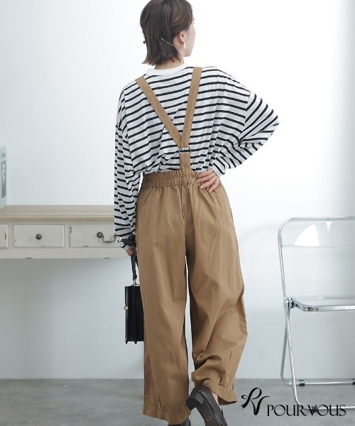 ElegChic(エレグシック)の「バルーンサロペットパンツ(サロペット/オーバーオール・レディース・カーキ/ブラック/ベージュ・4L/XL/L/3L/M)」の10枚目の写真