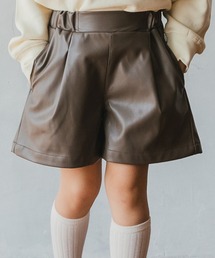pairmanon（ペアマノン）の「フェイクレザーショートパンツ（その他パンツ・キッズ）」