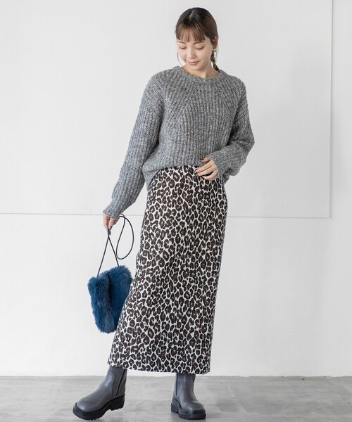 THE SHOP TK （ザ ショップ ティーケー ）の「◆【ふわふわニット/洗える】メランジクルーネックニット（ニット/セーター・レディース・オレンジ系その他5/ブルー系8/アイボリー系3/チャコール・13/12）」の7枚目の写真