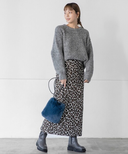 THE SHOP TK （ザ ショップ ティーケー ）の「◆【ふわふわニット/洗える】メランジクルーネックニット（ニット/セーター・レディース・オレンジ系その他5/ブルー系8/アイボリー系3/チャコール・13/12）」の8枚目の写真