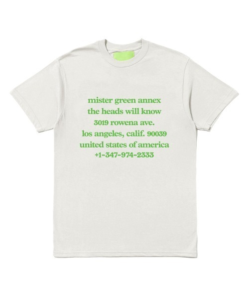 Mister Green（ミスターグリーン）の「Domicile Tee（Tシャツ/カットソー・メンズ・ホワイト/ブラック/オフホワイト・M/L/XL/XXL）」の2枚目の写真