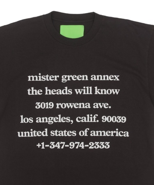 Mister Green（ミスターグリーン）の「Domicile Tee（Tシャツ/カットソー・メンズ・ホワイト/ブラック/オフホワイト・M/L/XL/XXL）」の5枚目の写真