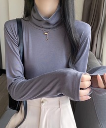 ハイネック長袖Tシャツ