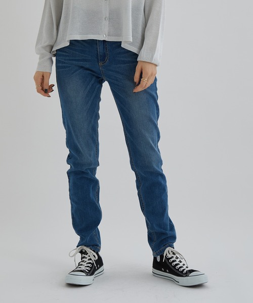 Jayro(ジャイロ)の「【魔法のスキニー】ストレッチデニムパンツ(デニムパンツ・レディース・ネイビー/ブルー・M/L)」の3枚目の写真