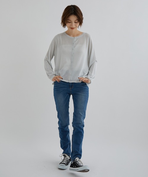 Jayro(ジャイロ)の「【魔法のスキニー】ストレッチデニムパンツ(デニムパンツ・レディース・ネイビー/ブルー・M/L)」の5枚目の写真