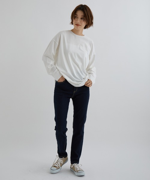 Jayro(ジャイロ)の「【魔法のスキニー】ストレッチデニムパンツ(デニムパンツ・レディース・ネイビー/ブルー・M/L)」の18枚目の写真
