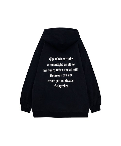 ANDGEEBEE（アンジービー）の「UNISEX キャットプルパーカー（パーカー・レディース・ブラック・X-LARGE）」の4枚目の写真