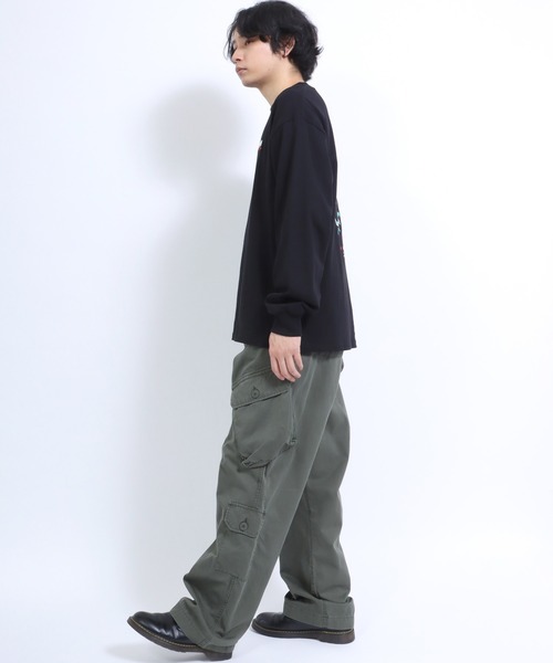 セール】MRU/エムアールユー ツイル 8ポケット ワイドカーゴパンツ  