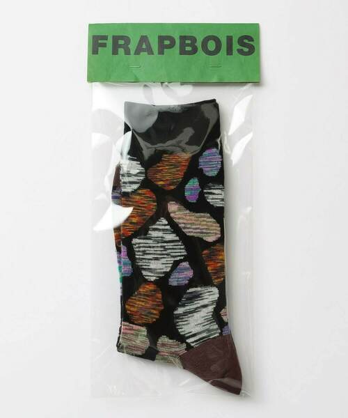 FRAPBOIS（フラボア）の「モザイクソックス（ソックス/靴下・レディース・ベージュ/パープル/ブラック・FREE）」の2枚目の写真