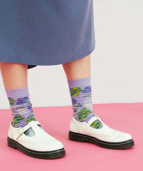 FRAPBOIS（フラボア）の「モザイクソックス（ソックス/靴下・レディース・ベージュ/パープル/ブラック・FREE）」の8枚目の写真