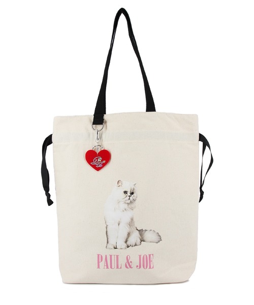 PAUL&JOE(ポールアンドジョー)の「PAUL & JOE ACCESSOIRES (ポール&ジョーアクセソワ) トートバッグ キャンバス・フォトプリント PJA-B823 ポールアンドジョー(トートバッグ・レディース・ブラック/アイボリー・FREE)」の8枚目の写真