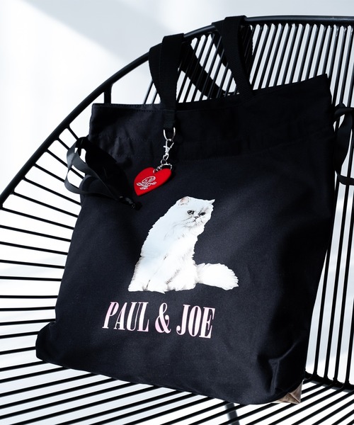 PAUL&JOE(ポールアンドジョー)の「PAUL & JOE ACCESSOIRES (ポール&ジョーアクセソワ) トートバッグ キャンバス・フォトプリント PJA-B823 ポールアンドジョー(トートバッグ・レディース・ブラック/アイボリー・FREE)」の7枚目の写真