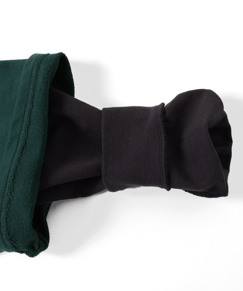 GLAZOS（グラソス）の「ミニ裏毛・袖裾レイヤードTシャツ（Tシャツ/カットソー・キッズ・グリーン/ブラック/ホワイト・140cm/160cm/170cm/150cm）」の14枚目の写真