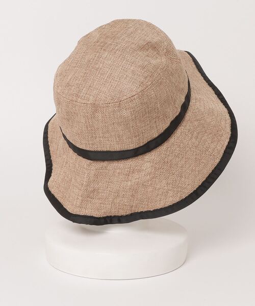 セール】紐付きジュートライクパイピングソフトハット/UV対策（ハット