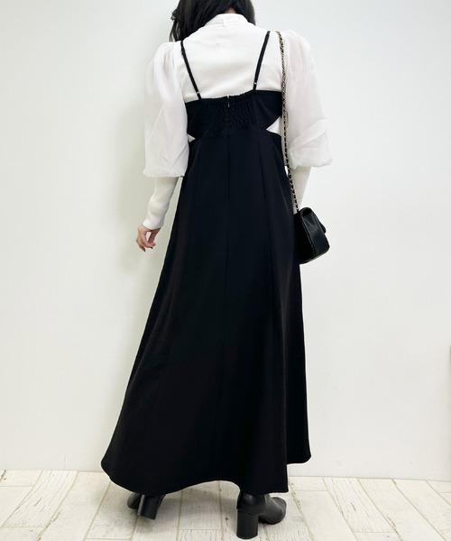 INGNI(イング)の「サイドカッティングフレアキャミワンピース(ワンピース・レディース・モカ/ブラック・M)」の6枚目の写真