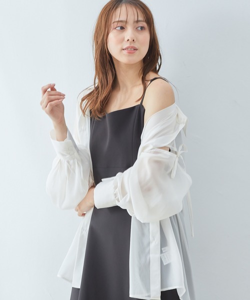 INGNI(イング)の「サイドカッティングフレアキャミワンピース(ワンピース・レディース・モカ/ブラック・M)」の18枚目の写真