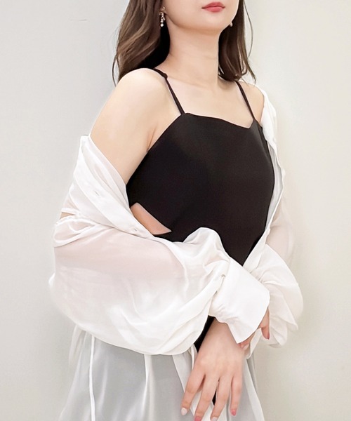 INGNI(イング)の「サイドカッティングフレアキャミワンピース(ワンピース・レディース・モカ/ブラック・M)」の16枚目の写真