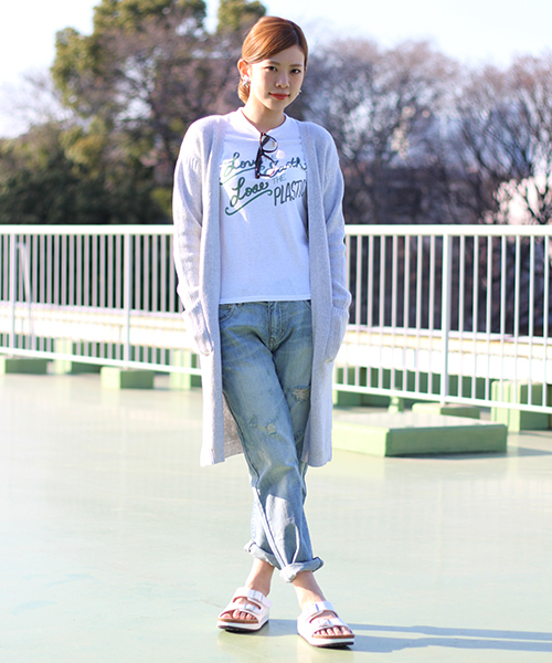 CIAOPANIC TYPY(チャオパニックティピー)の「ロングニットカーディガン(カーディガン/ボレロ・レディース・オフホワイト/グレー/ネイビー・FREE)」の14枚目の写真