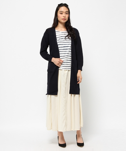 CIAOPANIC TYPY(チャオパニックティピー)の「ロングニットカーディガン(カーディガン/ボレロ・レディース・オフホワイト/グレー/ネイビー・FREE)」の3枚目の写真