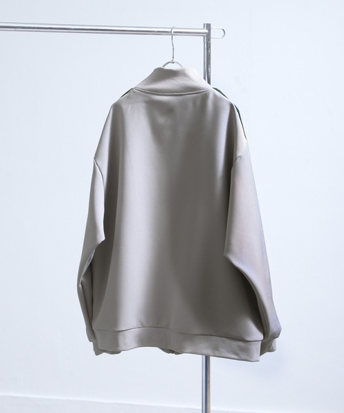 NILWAY（ニルウェイ）の「花刺繍配色ライン トラックジャケット（ジャージ・メンズ・チャコール/ライトグレー系/ブラウン/ライトグレー系1/アイボリー・LARGE/MEDIUM）」の17枚目の写真