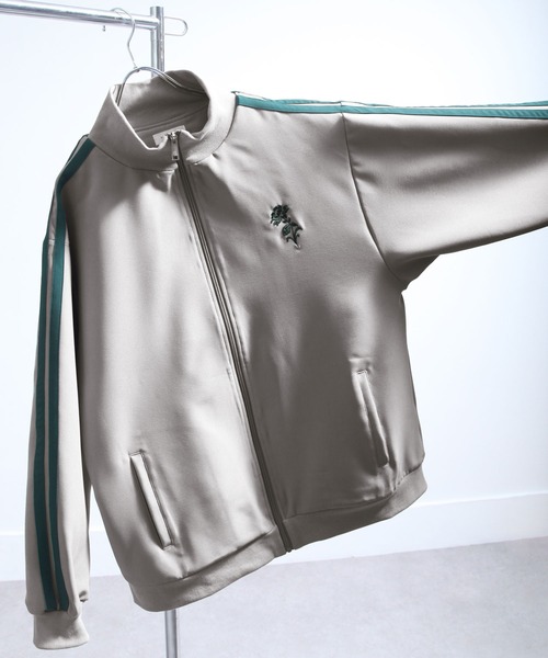 NILWAY（ニルウェイ）の「花刺繍配色ライン トラックジャケット